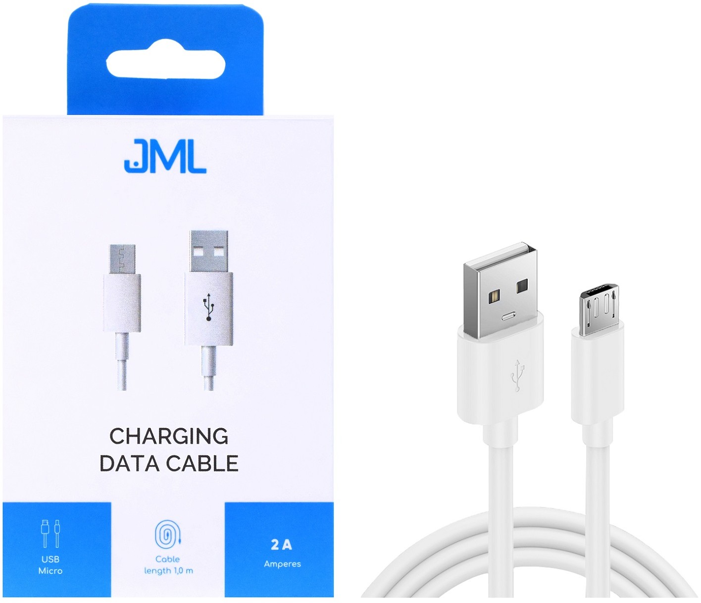 JML Kabel USB CD-112 Micro 2A 1 m biały 133636