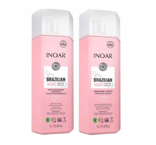 Inoar Nano Protein 2x100 ml, keratyna + szampon