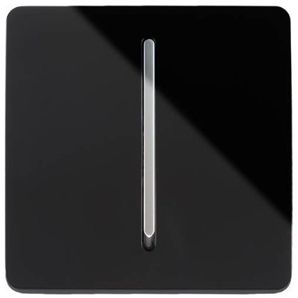 Decento trendi Switch nowoczesny, błyszczący, 3 ramiona, układ pomiędzy, 1-biegowa, 10 A, włącznik światła, w kolorze czarnym