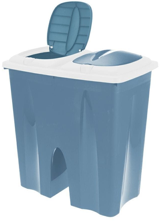 Kosz pojemnik na śmieci 2x25L granatowy