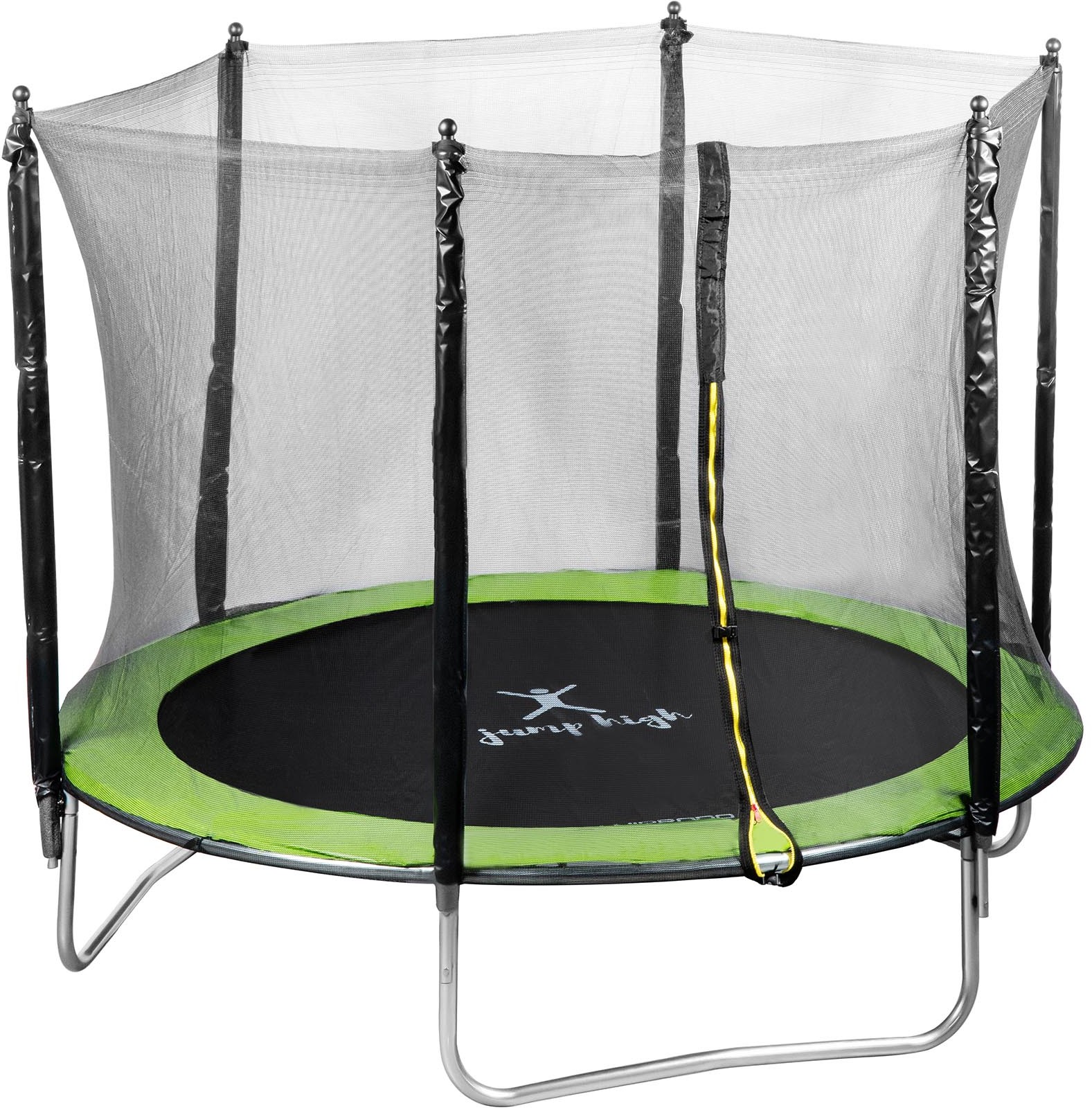 Uniprodo Trampolina ogrodowa 244 cm 100 kg siatka UNI_TRAMPOLINE_06