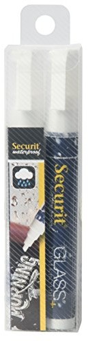 Securit hartowanym sma610-V2-WT odporny na działanie wody w płynie marker, biały SMA610-V2-WT