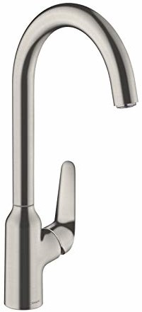 hansgrohe Hansgrohe armatura kuchenna (kran kuchenny obracany o 360°, wysoki komfort wylotu 220 mm, standardowe przyłącza) wykończenie ze stali nierdzewnej