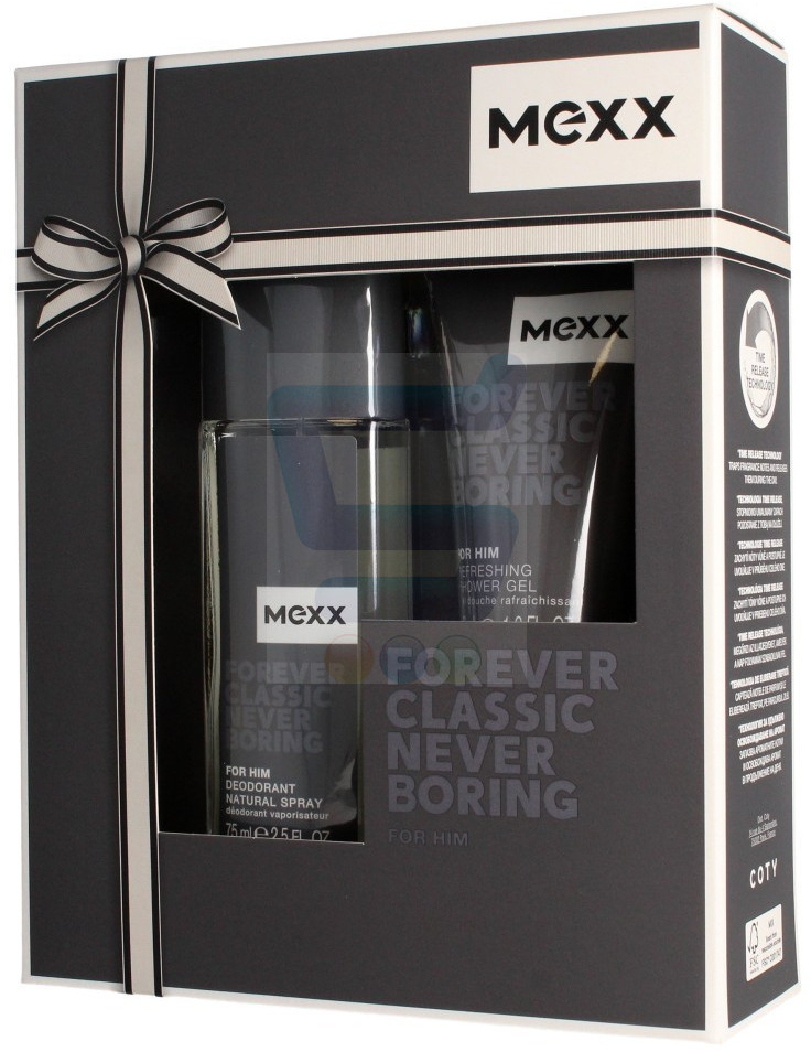 Mexx Mexx Forever Classic Never Boring for Him Zestaw Dezodorant w atomizerze 75 ml + Żel pod prysznic 75 ml
