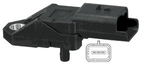 DELPHI Czujnik, ciśnienie w kolektorze dolotowym PS10173