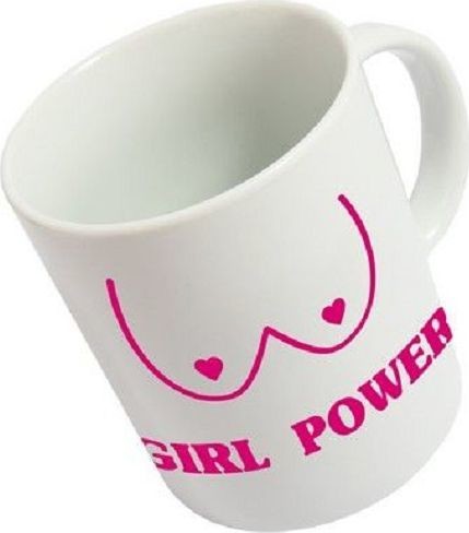 NoName kubek Girl Power 355 ml ceramiczny biały/różowy twm_830657