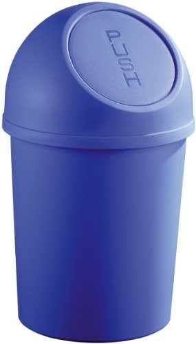 Helit h2401134 pojemnik na odpady z systemem Push-pokrywa 13 litrów z tworzywa sztucznego Niebieski H2401134