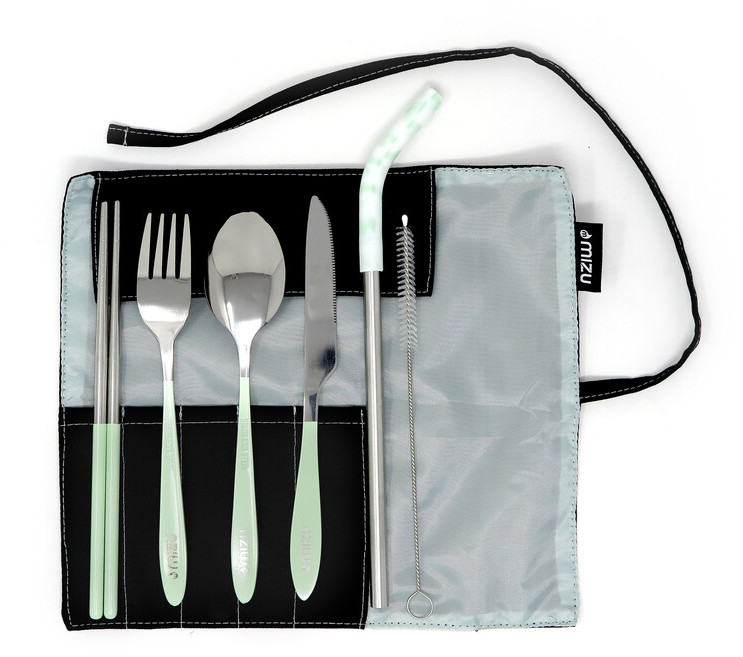 MIZU MIZU Urban Cutlery Set, sea glass  2021 Sztućce turystyczne M1410200.3031