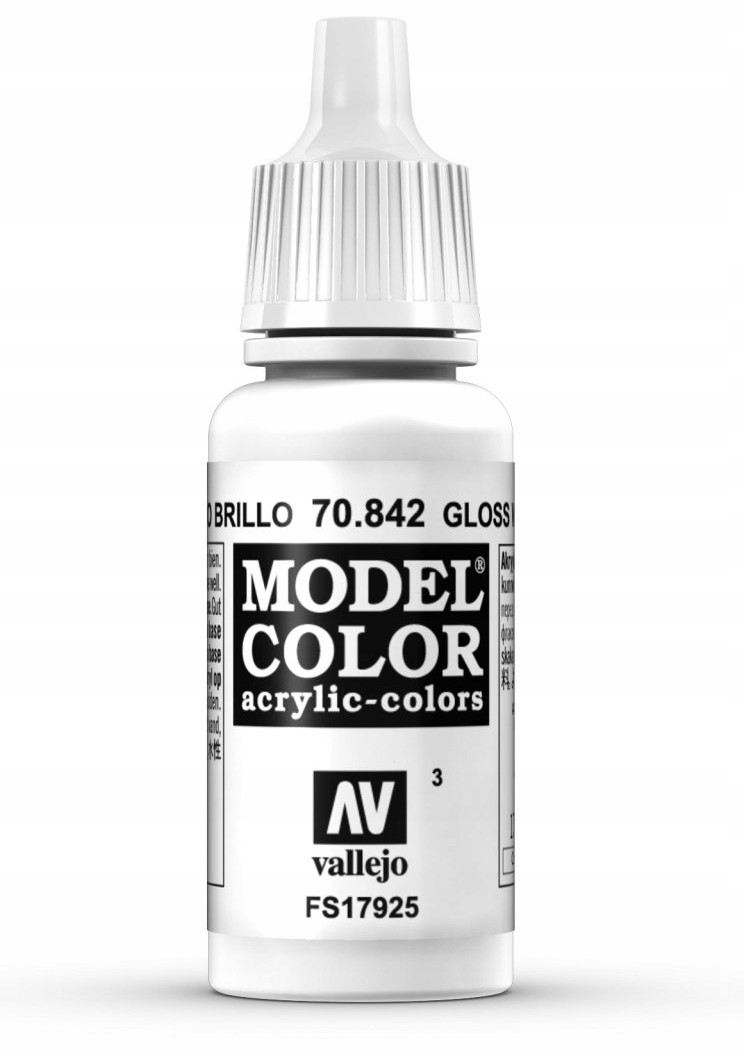 Vallejo 70842 Model Color 17 ml Gloss White 70.842
