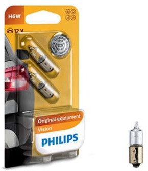 Philips Philips Żarówki H6W Vision +30% więcej światła 0247209
