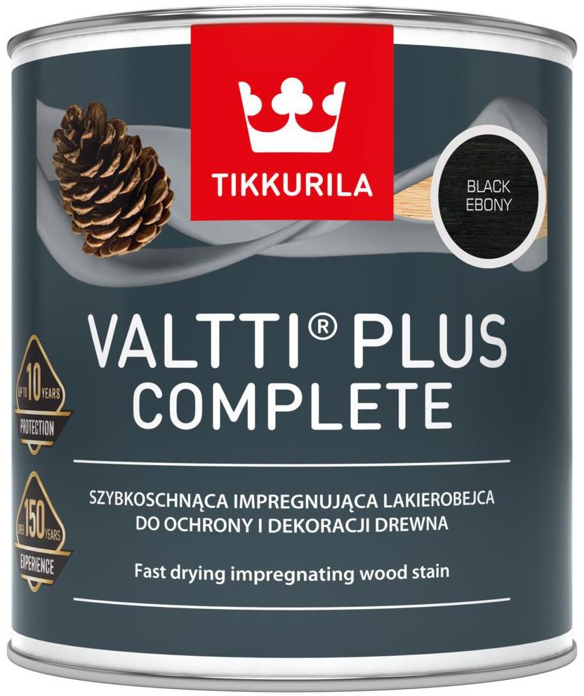Tikkurila Lazura do drewna VALTTI 0.75 l Black Ebony