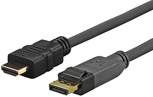VivoLink VivoLink DisplayPort 3,0 m  HDMI 3 m DisplayPort HDMI czarny  adapter kabla wideo (3 m, DisplayPort, HDMI, męski, złoty) PRODPHDMI3