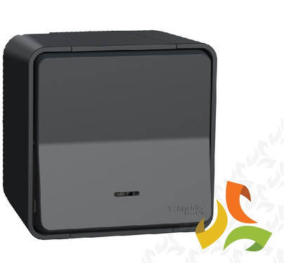 Schneider Electric MUREVA STYL Przycisk 1 pojedynczy z podświetleniem IP55 antracyt MUR35028 MUR35028/SCH
