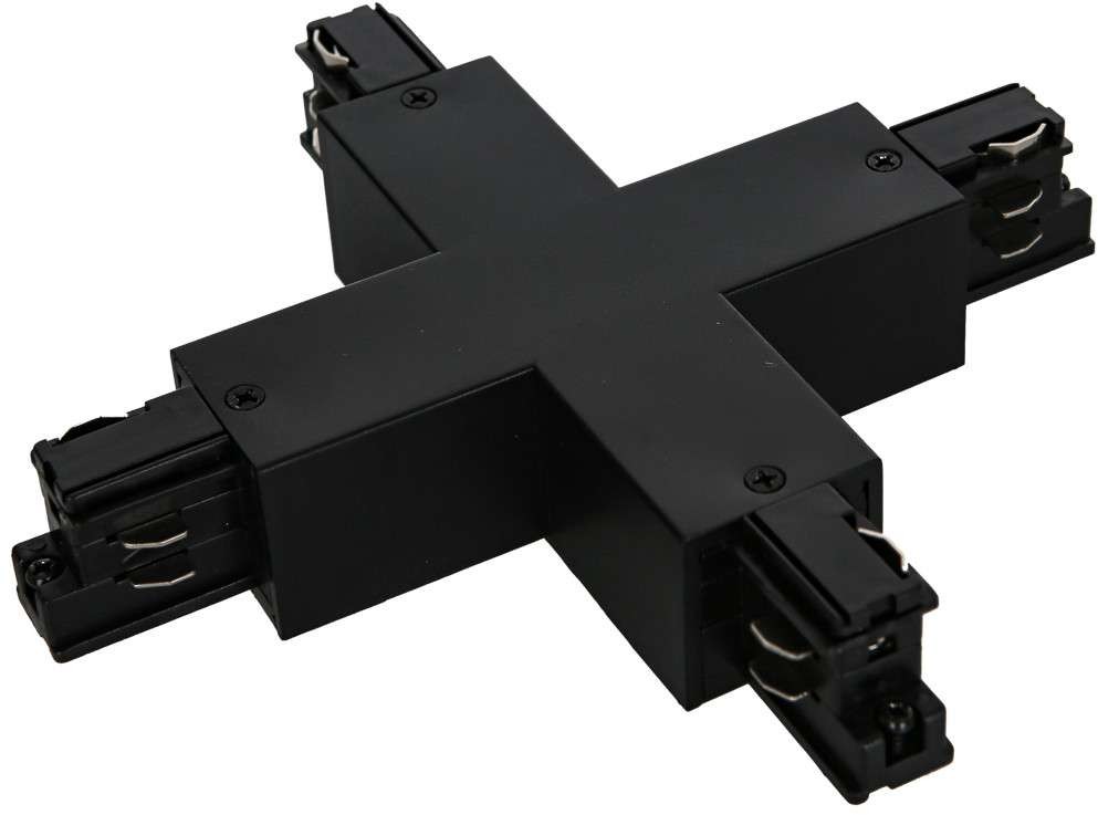 Italux Krzyżowy X-ŁĄCZNIK szynoprzewodu HT4-J04-BK do 3-fazowej szyny natynkowej 230V czarny __code-62541