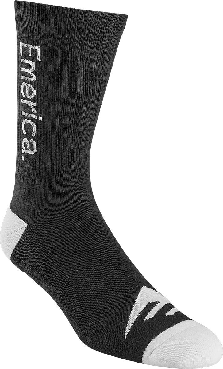 EMERICA skarpety męskie EMERICA PURE CREW SOCKS Black/White