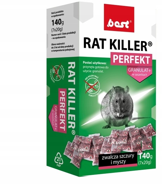 Rat Killer trutka granulat na szczury i myszy 140g