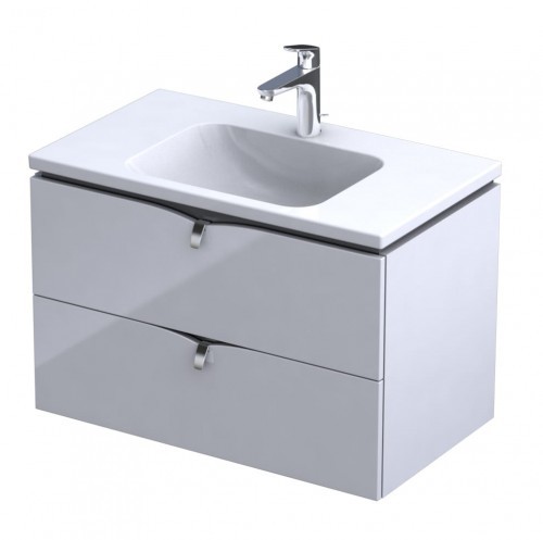 Oristo Szafka wisząca SIENA 80 cm z umywalką CERA BIAŁY POŁYSK OR45-SD2S-80-1 + UME-CE-80-91 OR45-SD2S-80-1 + UME-CE-80-91