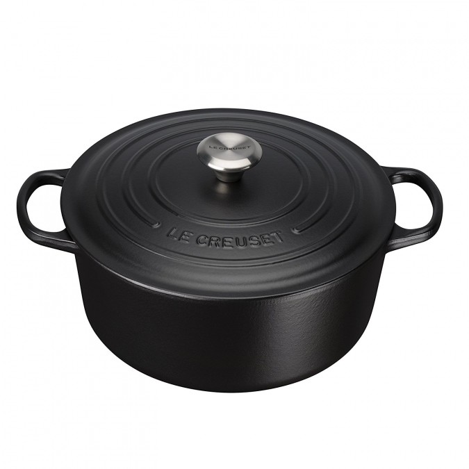 Le Creuset Signature Brytfanna żeliwna okrągła czarna średnica: 26 cm 21177260000430