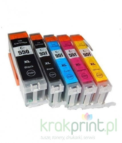 Canon 5 x Tusze do CANON Pixma IP7250 MG5450 MG5550 XL