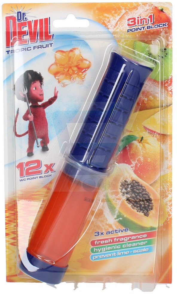 Dr. Devil Żelowy krążek do WC Tropic Fruit 12 szt.