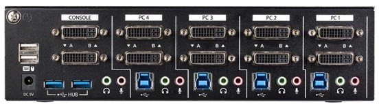 StarTech com com 4-Port Dual-Monitor Dual-Link DVI USB KVM switch - TAA - KVM / audio / USB switch - 4 ports SV431DL2DU3A