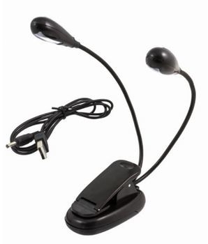 Marec Lampka Z Klipsem 4 Led Podwójna Czytania Nut Klips 1758