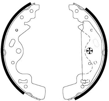 HELLA PAGID Zestaw szczęk hamulcowych 8DB355002-841