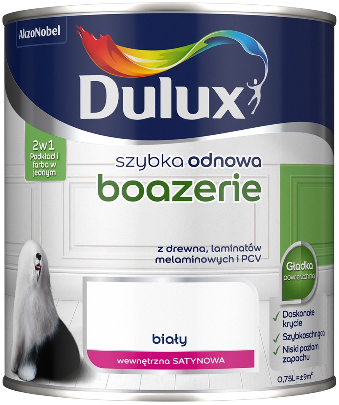 Dulux Szybka Odnowa Boazerie biały 750 ml