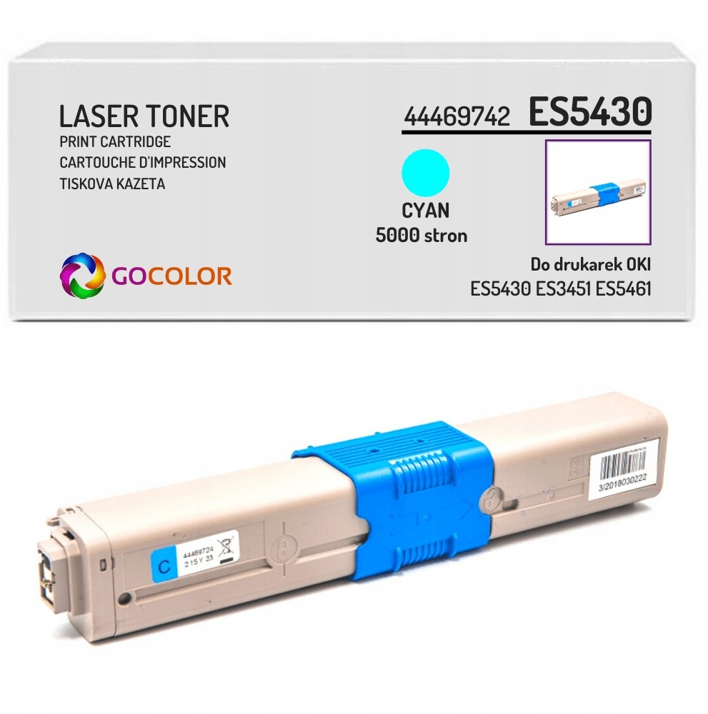 Toner do drukarki Oki ES5461 44469742 Cyan