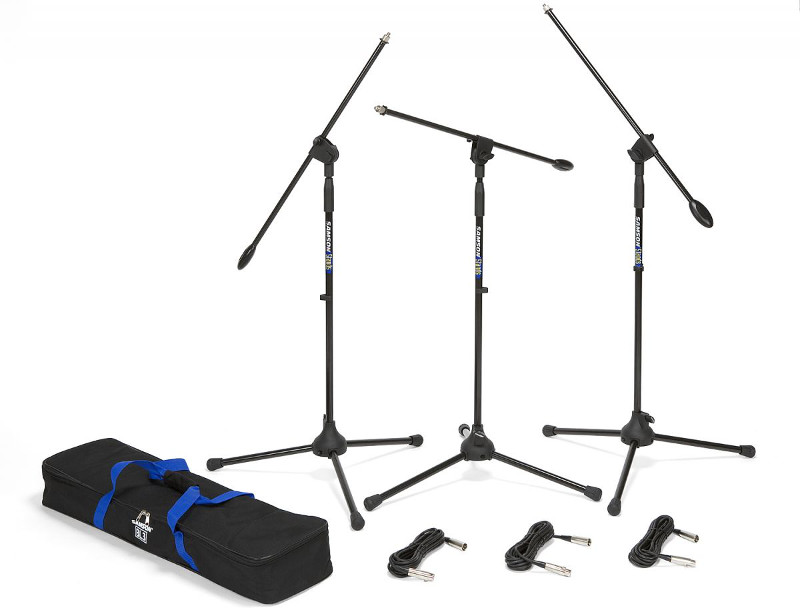 Samson BL3 VP - Statywy mikrofonowe ( 3 szt. ), torba transportowa, kable mikrofonowe w komplecie