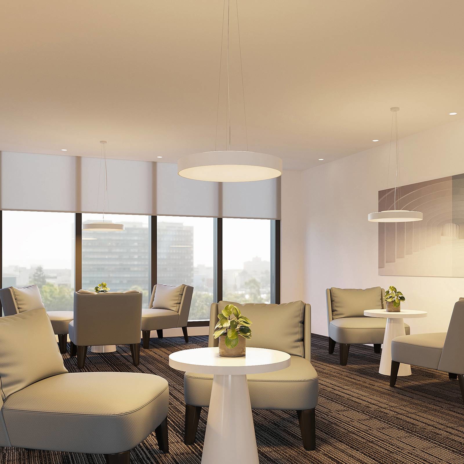 ARCCHIO Arcchio Vanida lampa wisząca LED, biała, 60 cm