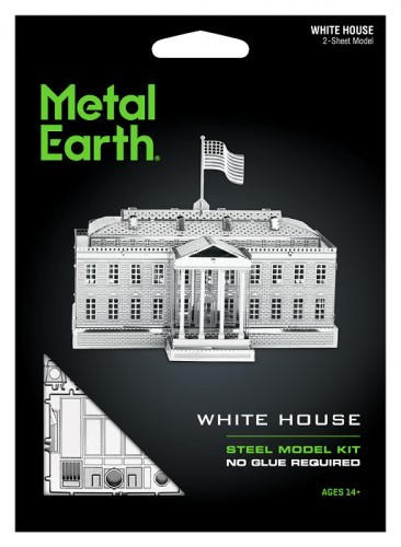 Metal Earth Fascinations Biały Dom model do składania metalowy.