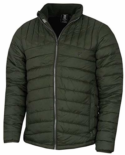 Dare 2b Dare 2b Męska przejściówka wodoodporna pikowana izolowana pełna długość zamek błyskawiczny kurtki DeepDepthKhaki XL DMN367 QGL80