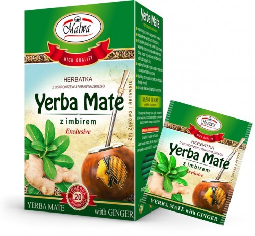 Malwa Yerba Mate z Imbirem, 20 torebek, Malwa MALWA14
