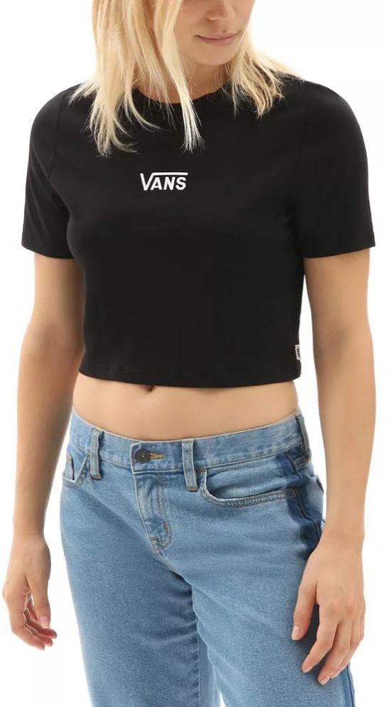 Vans t-shirt damski FLYING V CROP CREW SPORT TEE Black