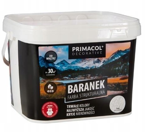 Primacol Farba strukturalna Baranek 10L Biała