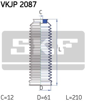 SKF Zestaw osłon, układ kierowniczy VKJP 2087