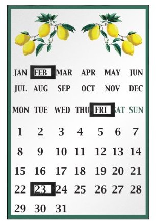 Premier Housewares Premier housewares Lemon Tree magnes kalendarza 2800633