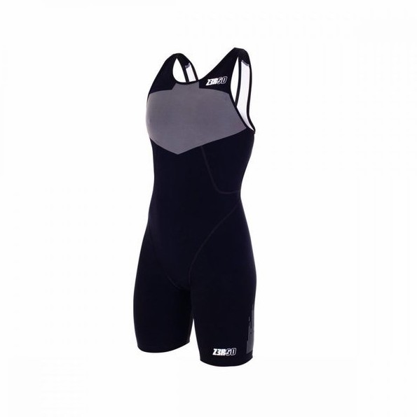 ZEROD Strój triathlonowy damski ELITE TRISUIT czarno-szary