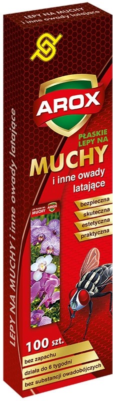 AROX lep na muchy płaski 100szt