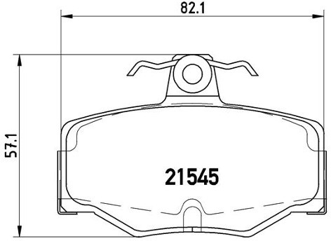 BREMBO Zestaw klocków hamulcowych, hamulce tarczowe P 56 024