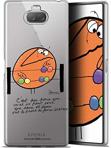 Sony Caseink Etui ochronne do Xperia 10, ultracienkie, motyw: Matematyka Shadoks CPRNTSKXP10TWOANDTWO