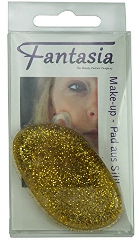 Fantasia silikonowe Make Up  Pad mit Glitter złoty 91270