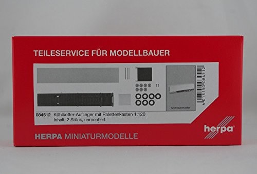 Herpa miniaturowe modele GmbH 084512 walizka lodówko-półprzyczepą z palety pasek