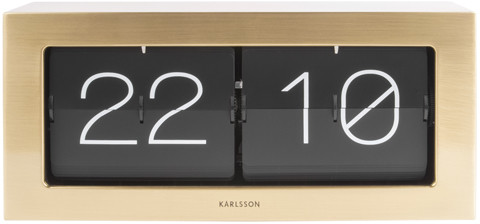 Karlsson Zegar stołowo/ścienny Flip Clock Boxed XL gold by KA5642GD