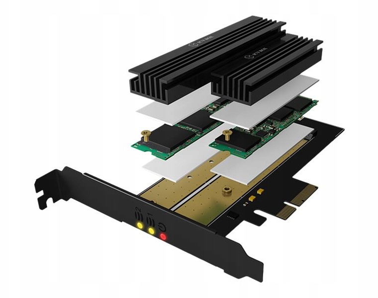 Karta PCIe 2xSSD M.2 Icybox IB-PCI215M2-HSL