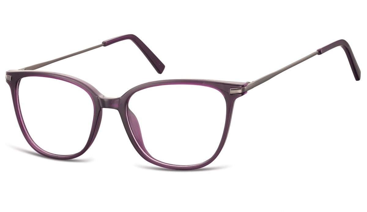 Sunoptic Oprawki zerówki korekcyjne Nerdy Unisex AC26E ciemnofioletowe AC26E