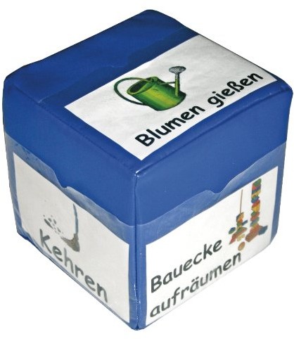 EDUPLAY kostka z pianki z kieszeniami, 15,5 x 15,5 cm, niebieski