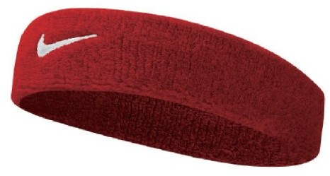 Nike 9381/3 Swoosh Headbands opaska na czoło biała/czarna, czerwony, jeden rozmiar N.NN.07.601.OS