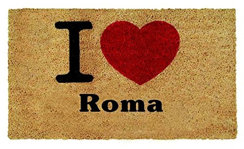 Gift Maker Gift Company włókno lovee Roma, kokos wycieraczka/PCW, beżowy, 70 x 2 x 40 cm 40325